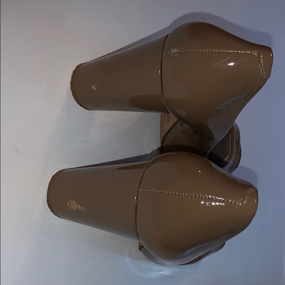 DKNY platform tan chunky heels size 8 - Picture 5 of 10